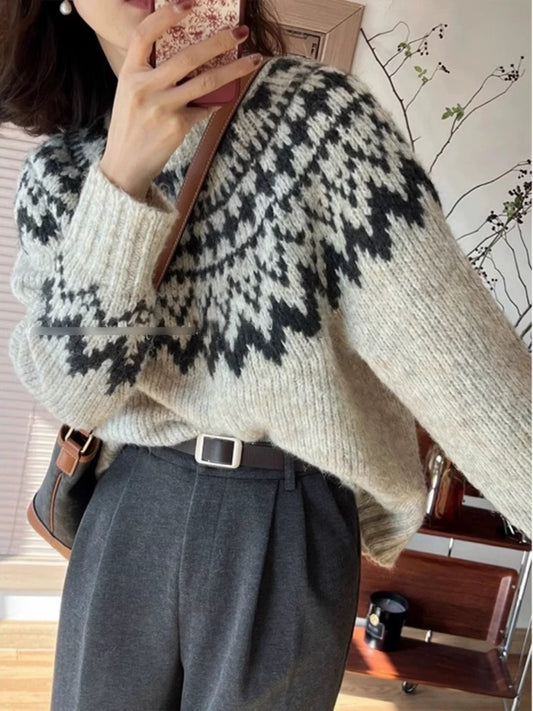 CGDM52232-54B 復古秋冬加厚軟糯針織打底衫