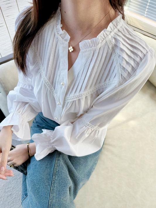 📺︎︎ CGD9696-4B 春季V領長袖時尚百搭氣質襯衣