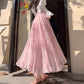 📺︎︎ CGS8606-36H 拼接蛋糕裙春季寬鬆垂感褶皺紗裙(5色)