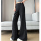 CGA6953-14B 春夏季西裝褲窄版闊腿褲高腰微喇叭直筒休閒拖地褲(4色.常規.加長款)
