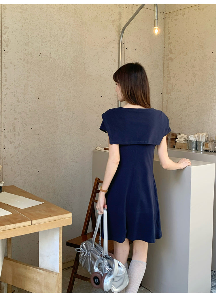 📺︎︎ CGBBQJ01341-42B 披肩短袖連衣裙兩件套(2色)