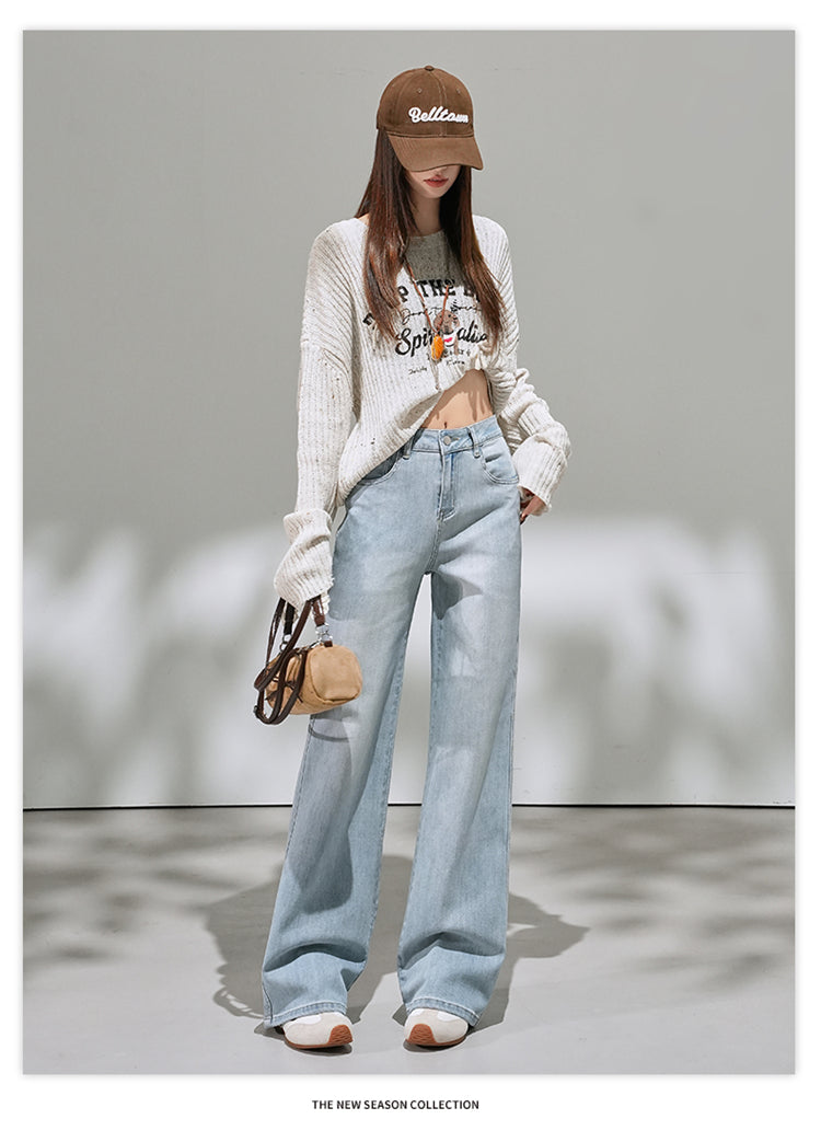 📺︎︎ CGA9202-36H 春夏季微喇水洗寬鬆牛仔褲(2色.常規.九分款)