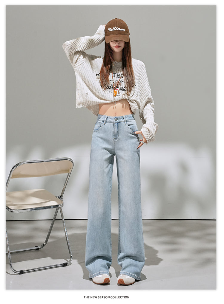 📺︎︎ CGA9202-36H 春夏季微喇水洗寬鬆牛仔褲(2色.常規.九分款)