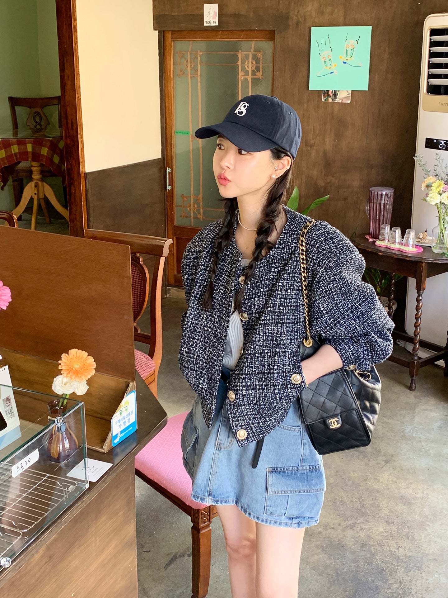 CGC6273-58B 粗花呢小香風夾克短外套(2色)