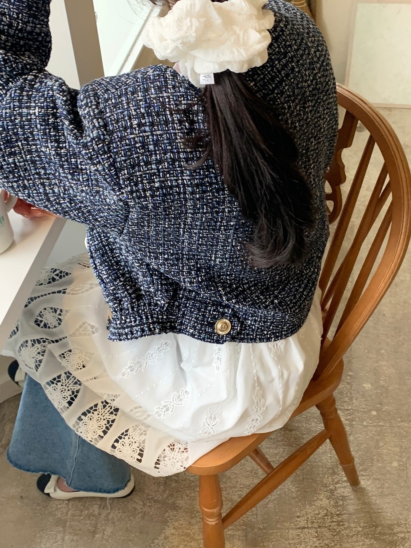 CGC6273-58B 粗花呢小香風夾克短外套(2色)