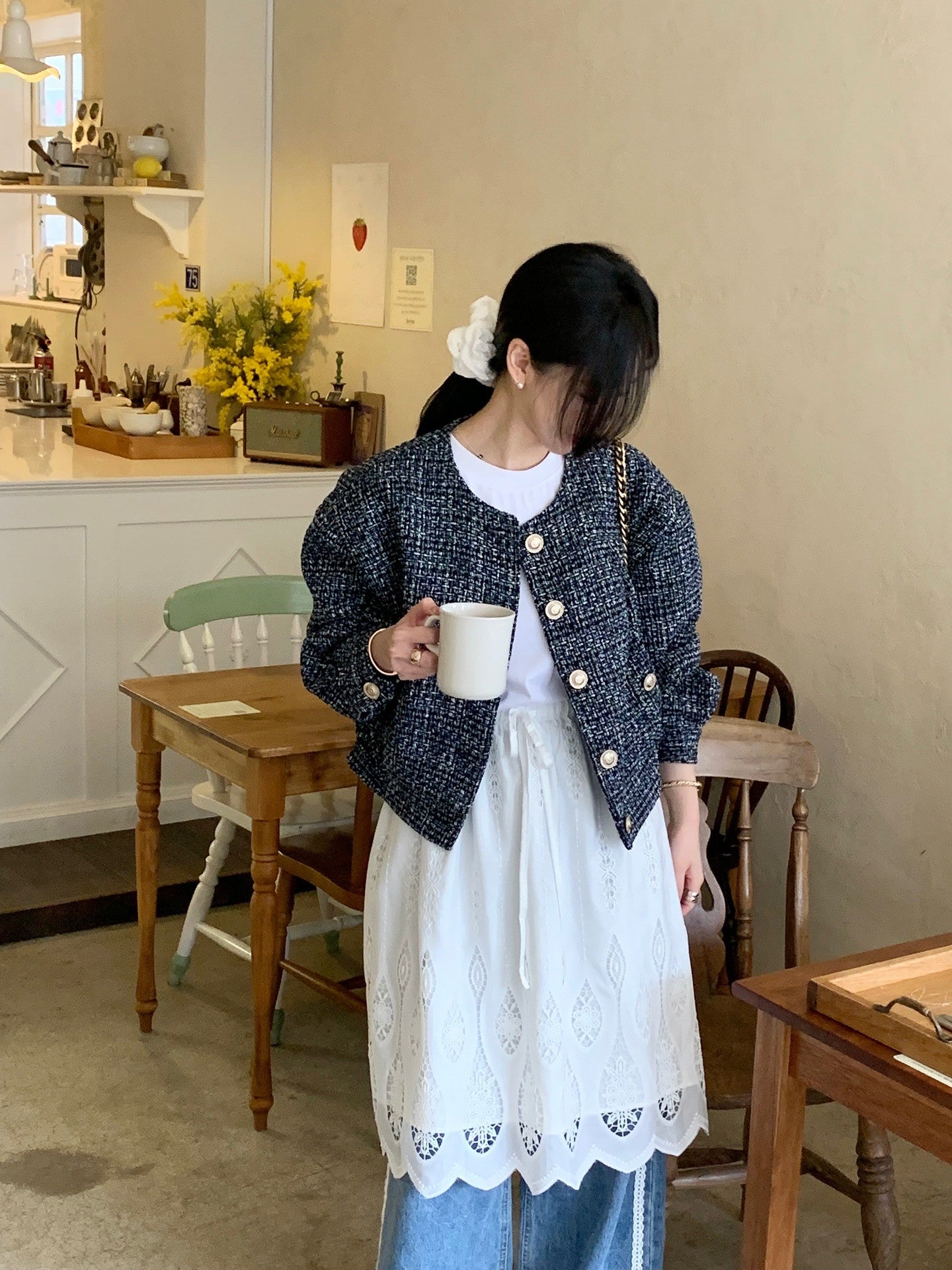 CGC6273-58B 粗花呢小香風夾克短外套(2色)