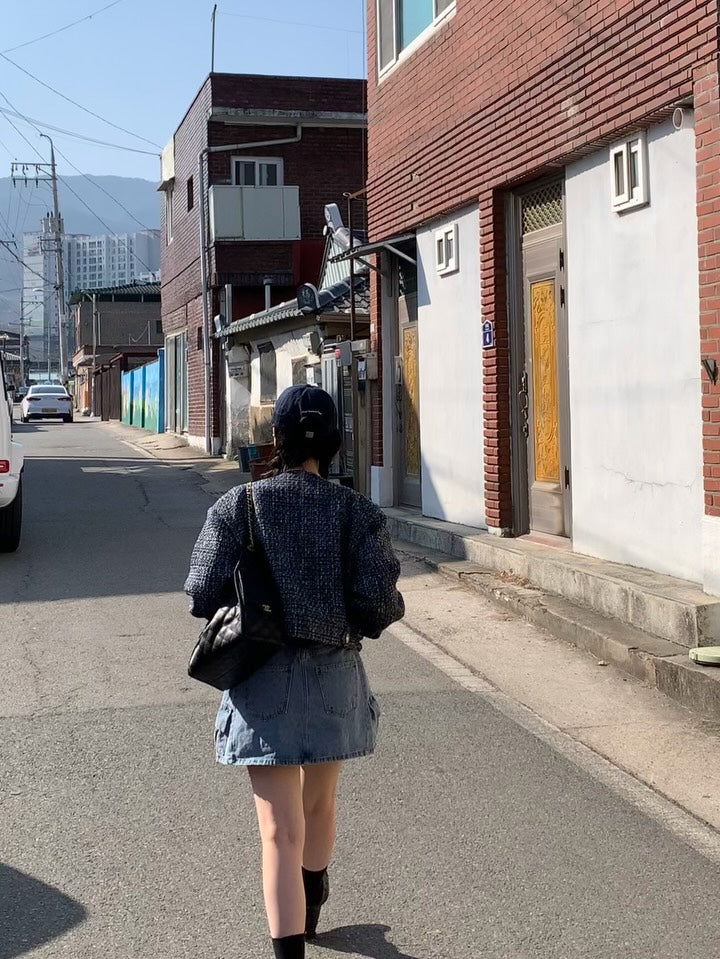 CGC6273-58B 粗花呢小香風夾克短外套(2色)