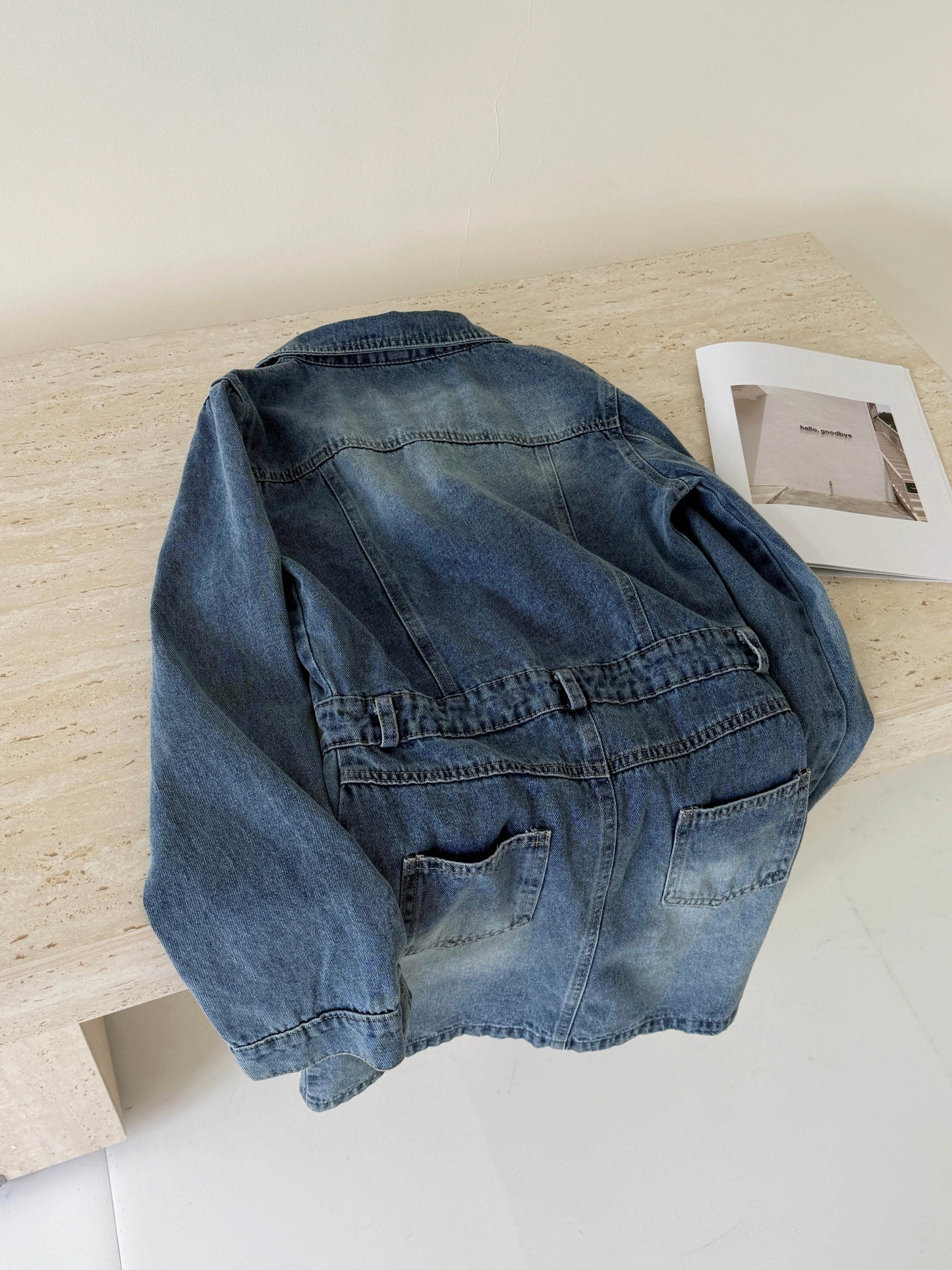 CGB8148A2-36H 翻领牛仔裙春秋纽扣设计感显瘦简约连衣裙