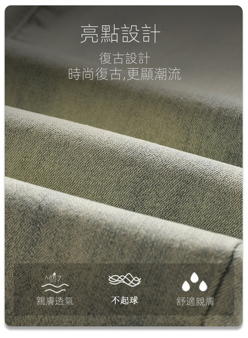 CBAJN87JR-6-1B水洗泛黃牛仔褲彈力直筒褲