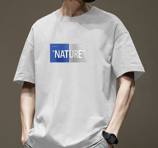 CBE600-96B 純棉200克國潮T恤短袖寬鬆上衣字母印花(6色)