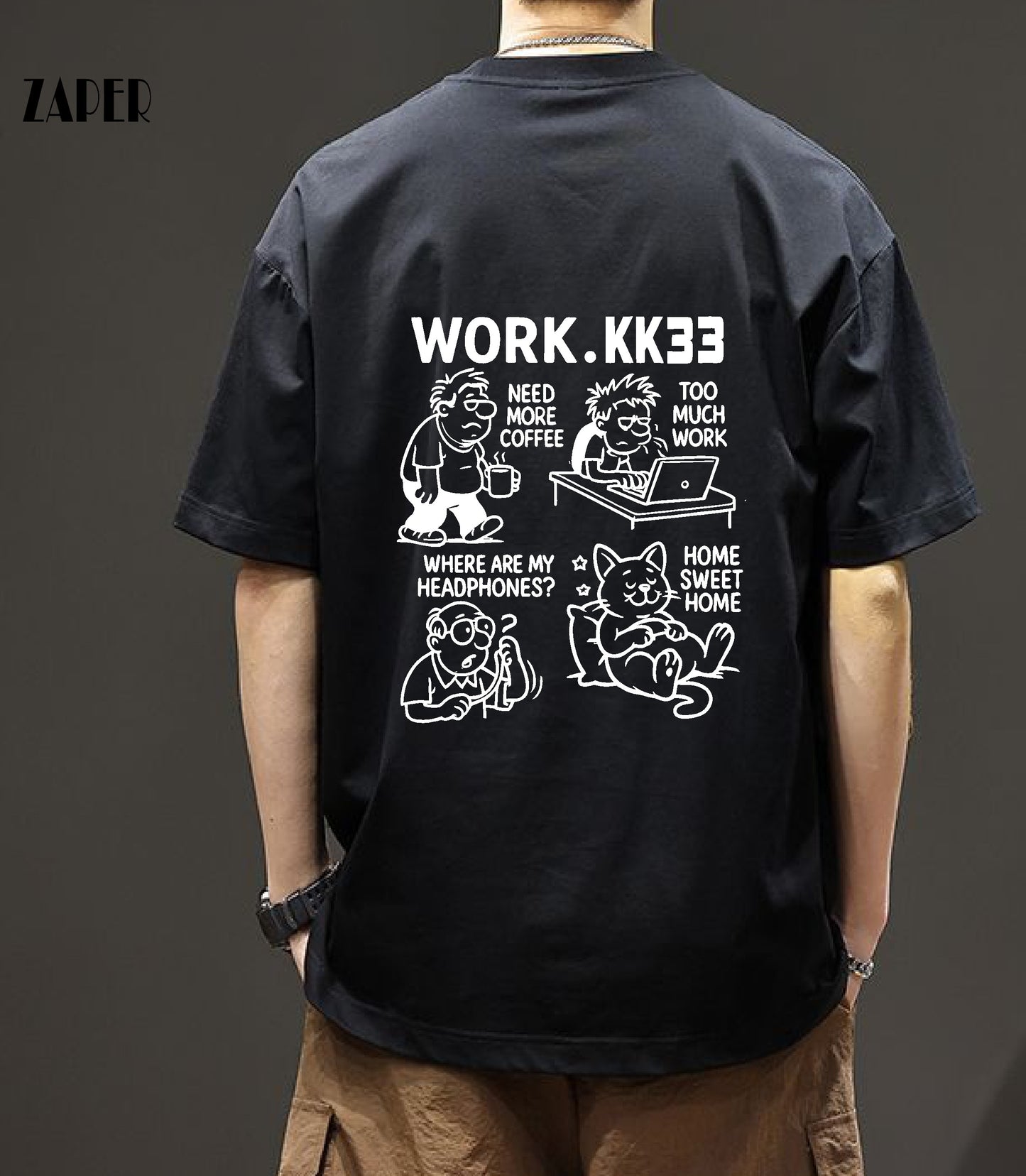 CBE507141-14A-TD 重磅240克緊密精梳純棉寬鬆圓領T恤(3色.男女同款)
