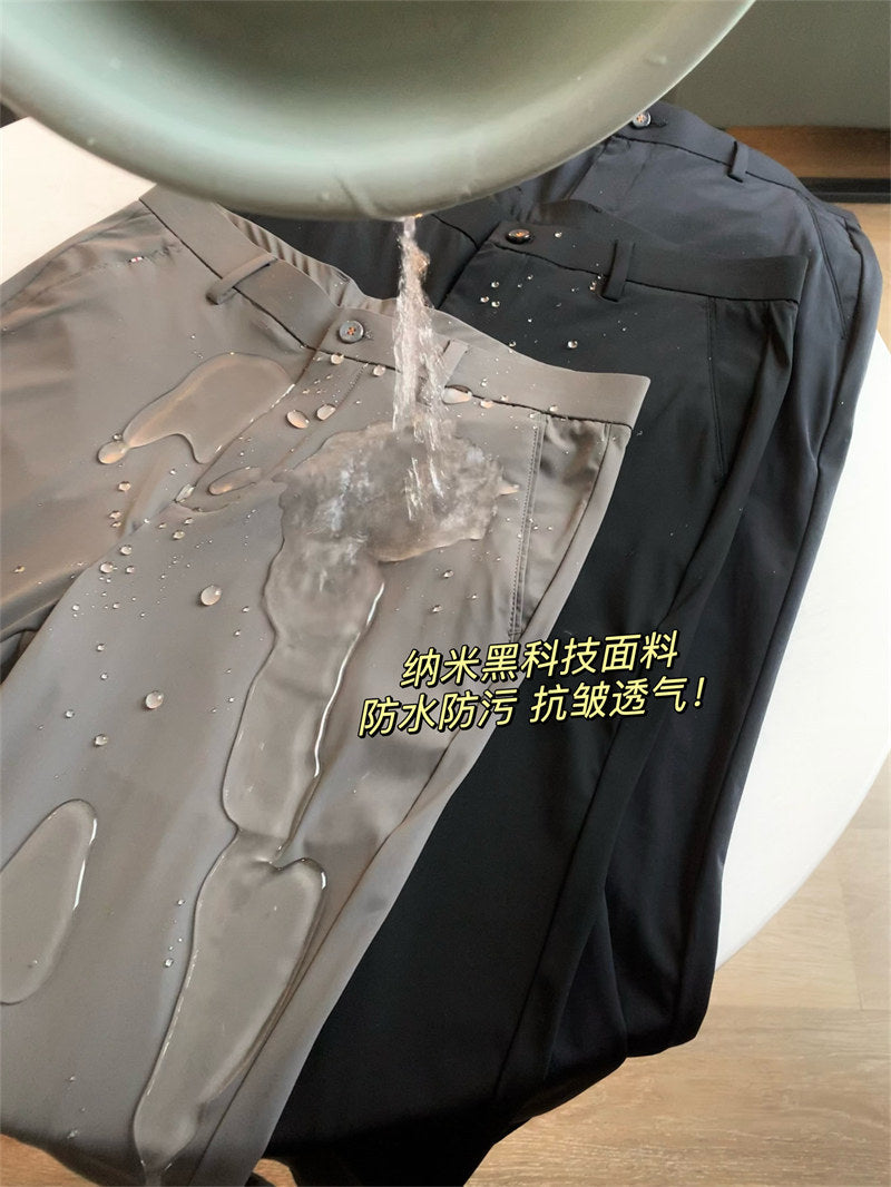 CBA250231-1H 牛奶絲面料三防科技面料3D高彈薄款休閒褲(3色)
