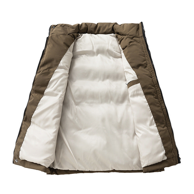 CBEMT2592-124B 秋冬加厚保暖立領拼色戶外無袖坎肩背心(2色)