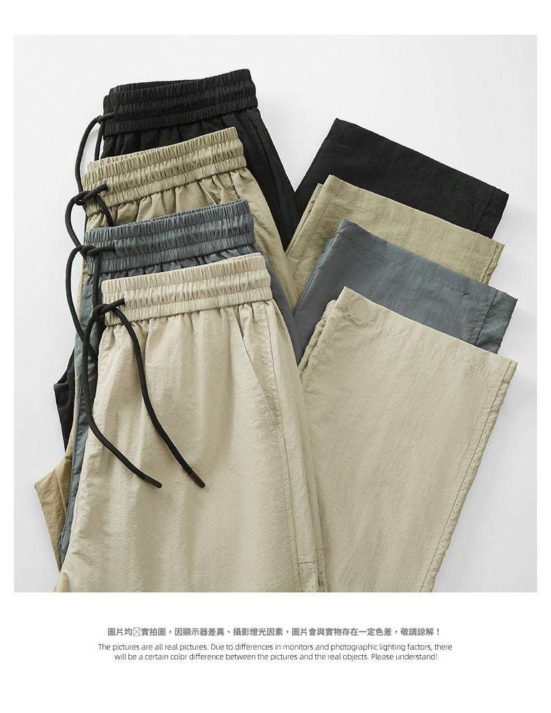 CBA6256-72B 薄款凉感透氣戶外運動直筒休閒長褲(4色)