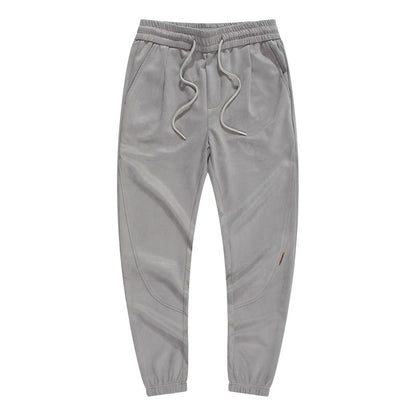 CBA93212-72B 春季280g仿麂皮絨復古束腳褲(3色)