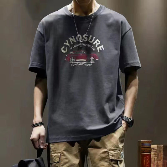 CBE358-96B 夏季純棉200克短袖T恤寬鬆潮流休閒T恤衫百搭(5色)