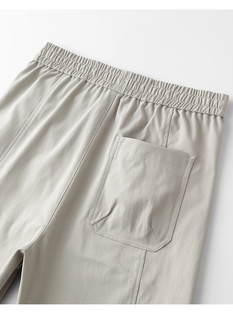 CBA7005-124B 春秋季鉚釘分割拼接束腳褲寬鬆薄款休閒褲(3色)