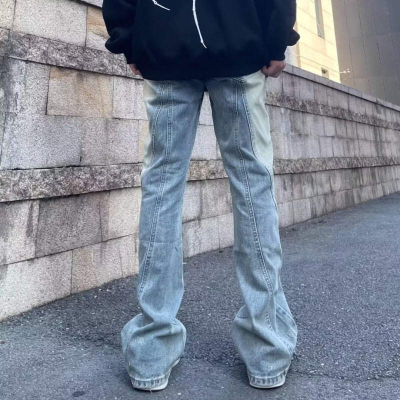 CBA502-100B 港風夏個性字母牛仔褲長褲