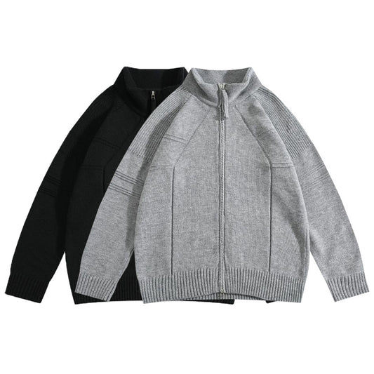 CBCJW220-124B 針織開衫秋冬百搭休閒寬鬆毛衣外套(2色)