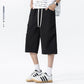 CBS2535-124B 夏季寬鬆冰絲凉感薄款休閒褲七分褲(4色)