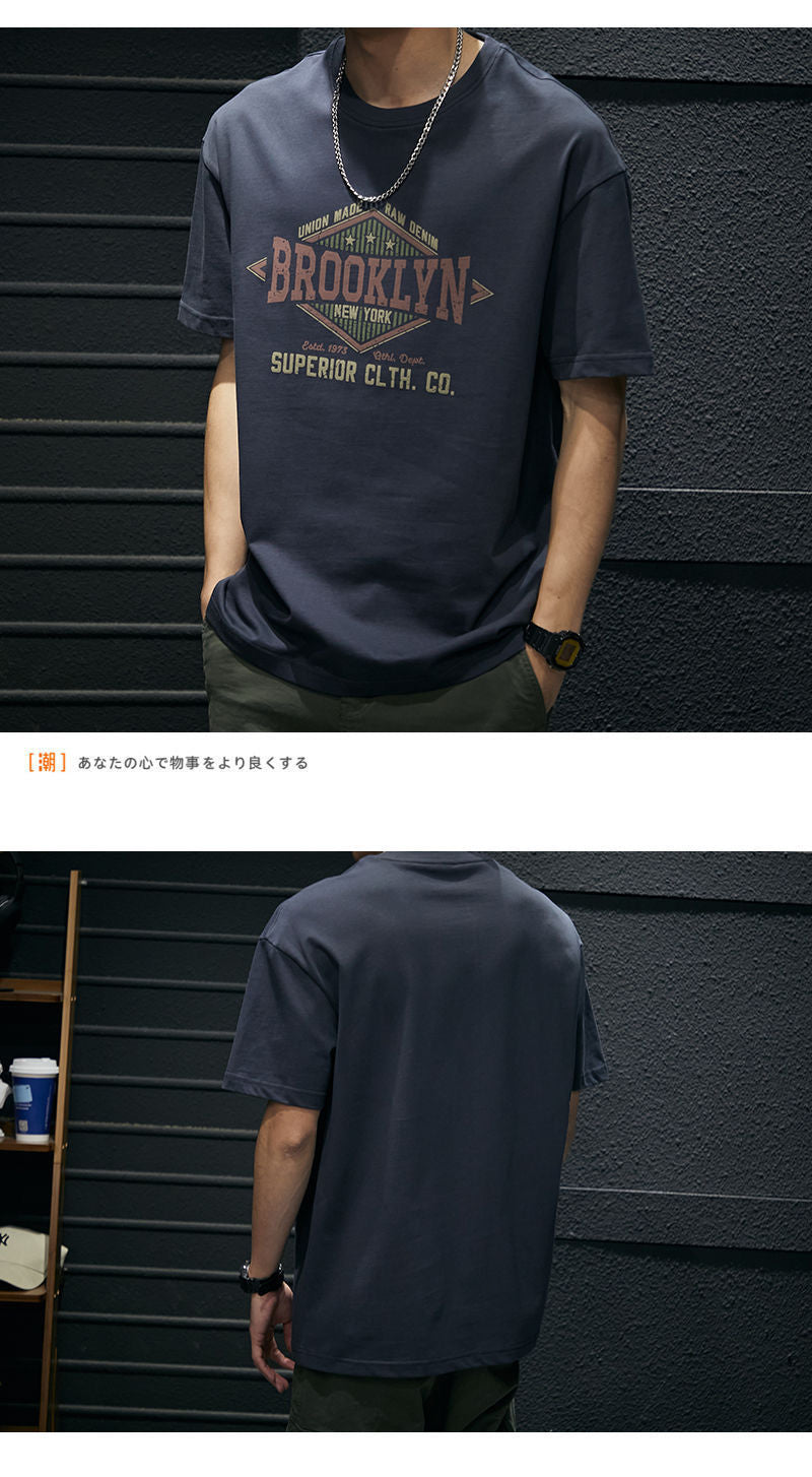 CBE265-96B 純棉200克重磅夏季帥氣短袖T恤(4色)