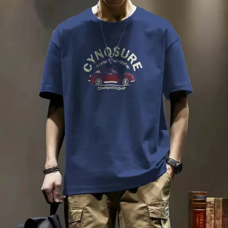CBE358-96B 夏季純棉200克短袖T恤寬鬆潮流休閒T恤衫百搭(5色)