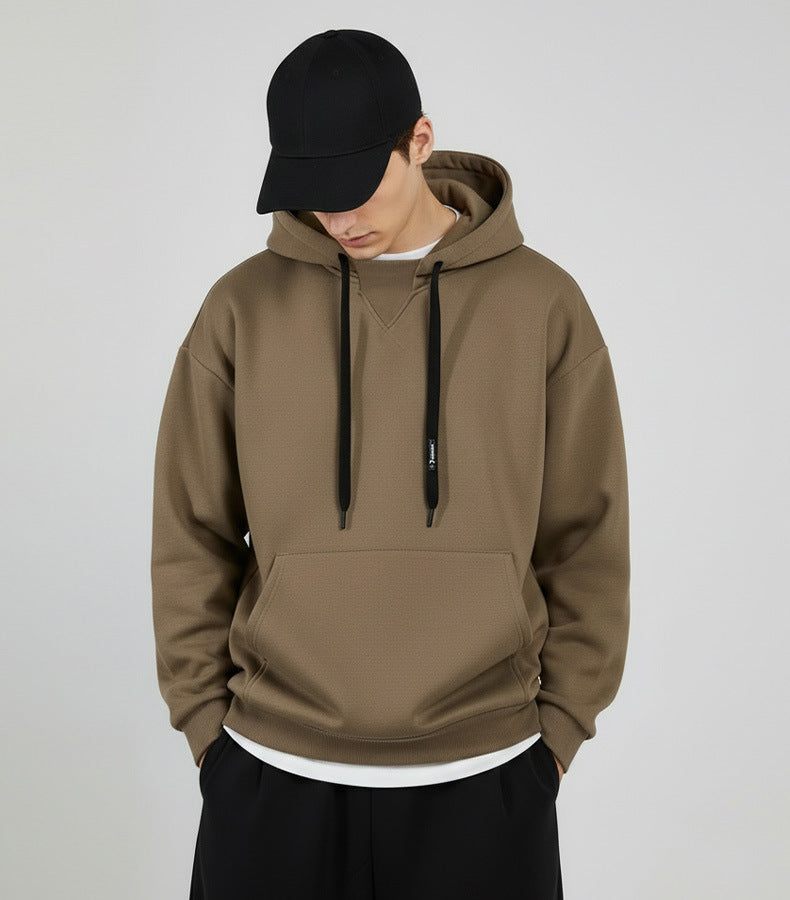 CBDdj55682-124B 拼接三角420G連帽春秋季寬鬆加絨帽衫(5色)