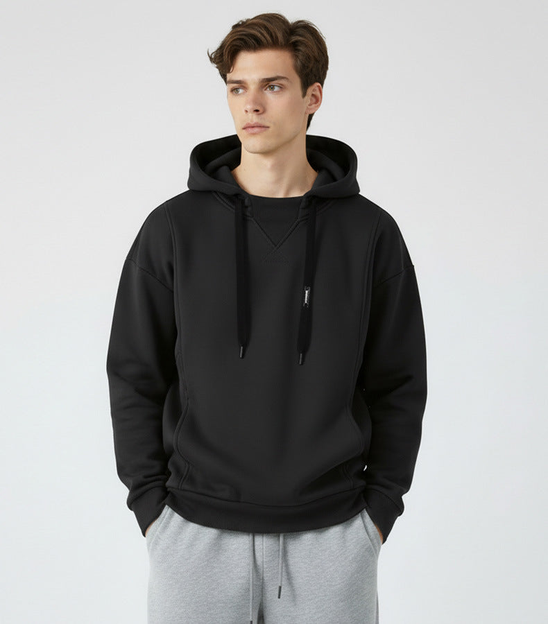 CBDdj55682-124B 拼接三角420G連帽春秋季寬鬆加絨帽衫(5色)