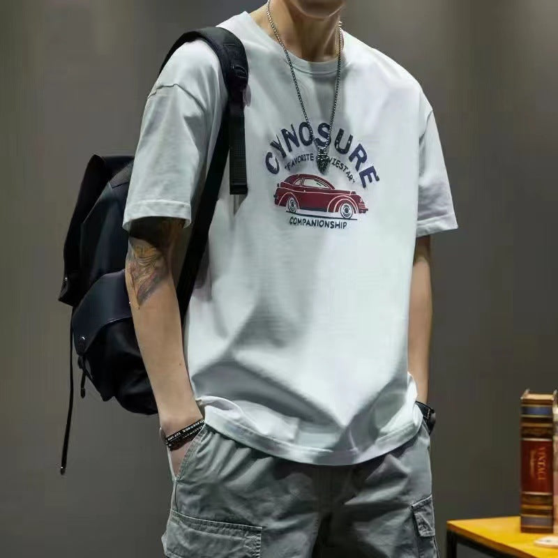CBE358-96B 夏季純棉200克短袖T恤寬鬆潮流休閒T恤衫百搭(5色)