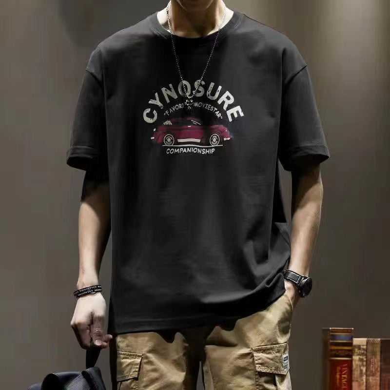 CBE358-96B 夏季純棉200克短袖T恤寬鬆潮流休閒T恤衫百搭(5色)
