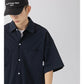 CBEK1712-8H 復古純色口袋短袖寬鬆工裝襯衫(3色)