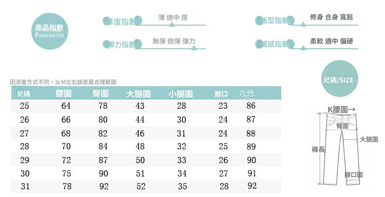📺︎︎ CGA258-36H 膝蓋破洞九分小脚牛仔褲(2色)