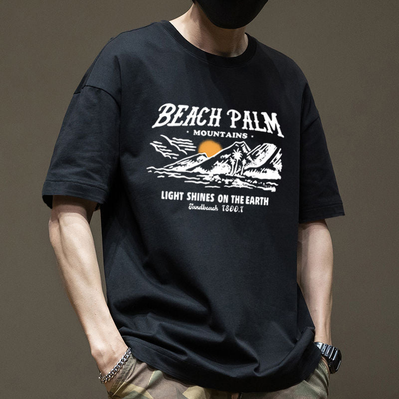 CBE524-96B 純棉200克美式潮流夏季寬鬆潮牌短袖T恤(5色)