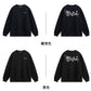 CBDMW3967-8H 重磅質感圓領重工撞色刺繡套頭衫(4色)