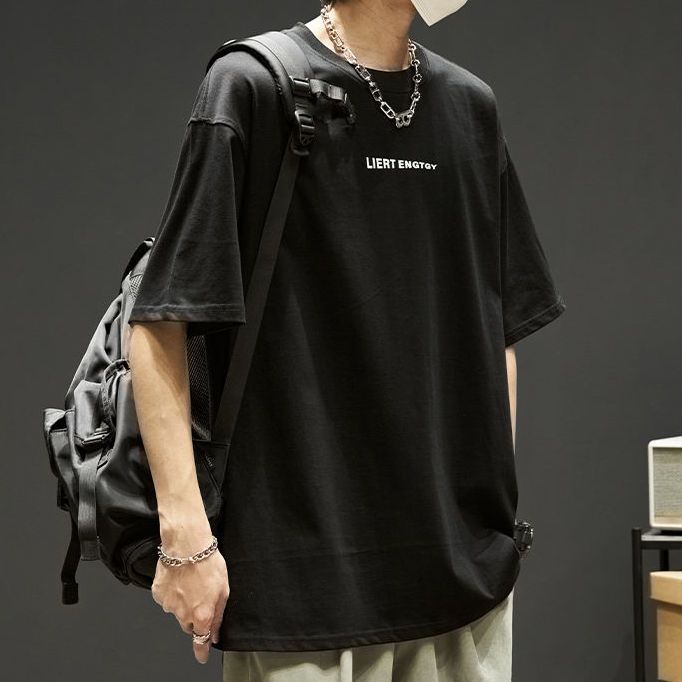 CBE0307-96B 純棉200克短袖T恤日系簡約重磅體恤寬鬆百搭(3色)
