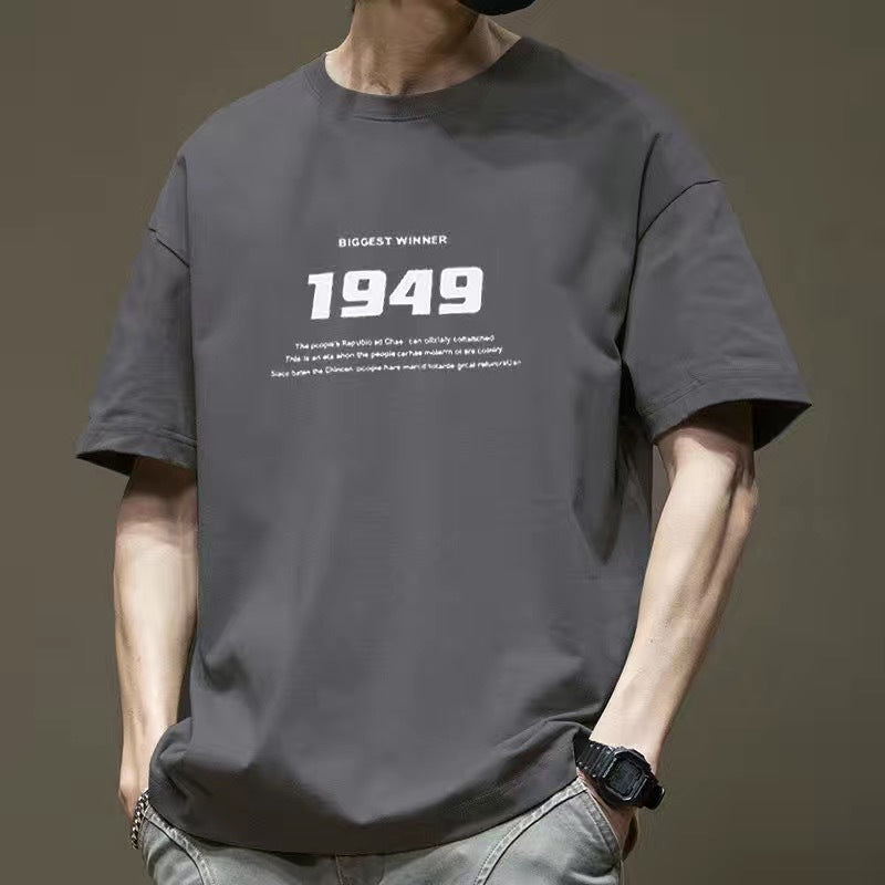 CBE581-96B 純棉200克美式短袖T恤潮牌潮流夏季字母印花短袖(5色)