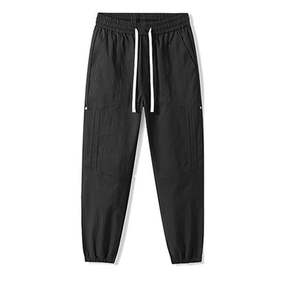 CBA7005-124B 春秋季鉚釘分割拼接束腳褲寬鬆薄款休閒褲(3色)