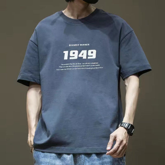 CBE581-96B 純棉200克美式短袖T恤潮牌潮流夏季字母印花短袖(5色)