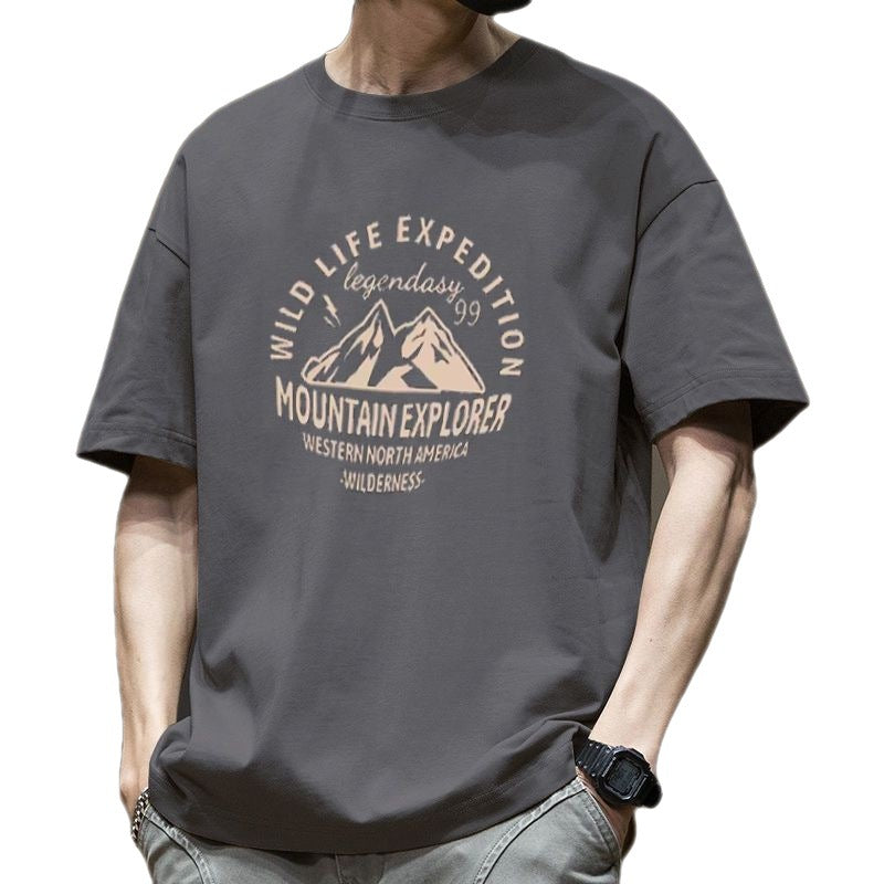 CBE0116-96B 夏季純棉200克美式短袖T恤半袖寬鬆潮流復古(6色)