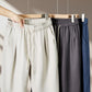 CBA93273-124B 日系390g秋季寬鬆亞麻直筒休閒褲(3色)