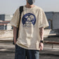 CBE341-96B 純棉200克夏季新款時尚簡約韓系百搭印花寬鬆圓領T恤(5色)