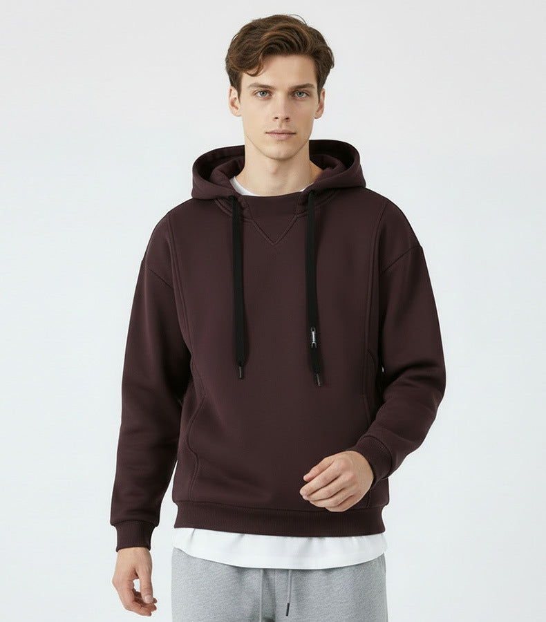 CBDdj55682-124B 拼接三角420G連帽春秋季寬鬆加絨帽衫(5色)