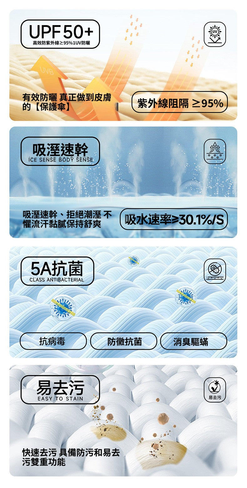 CBEMYY25-302-65B 夏季冰絲短袖寬鬆速乾T恤(4色)