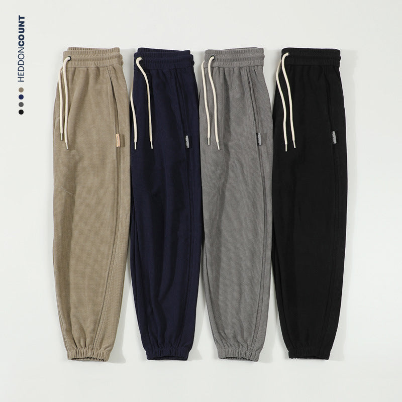 CBA93262-124B 直筒束腳春秋季分割休閒運動褲(4色)