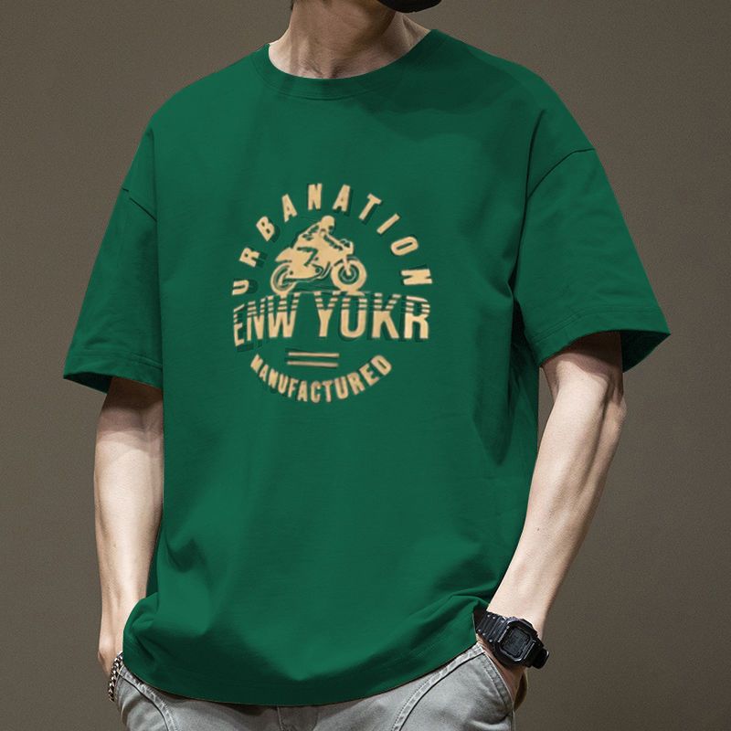 CBE252-96B 純棉200克國潮T恤夏季印花短袖T恤(5色)