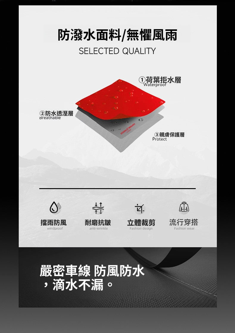 CBCMYJ25-7985-65B 秋冬衝鋒衣夾克連帽休閒防風寬鬆拼接外套(4色)