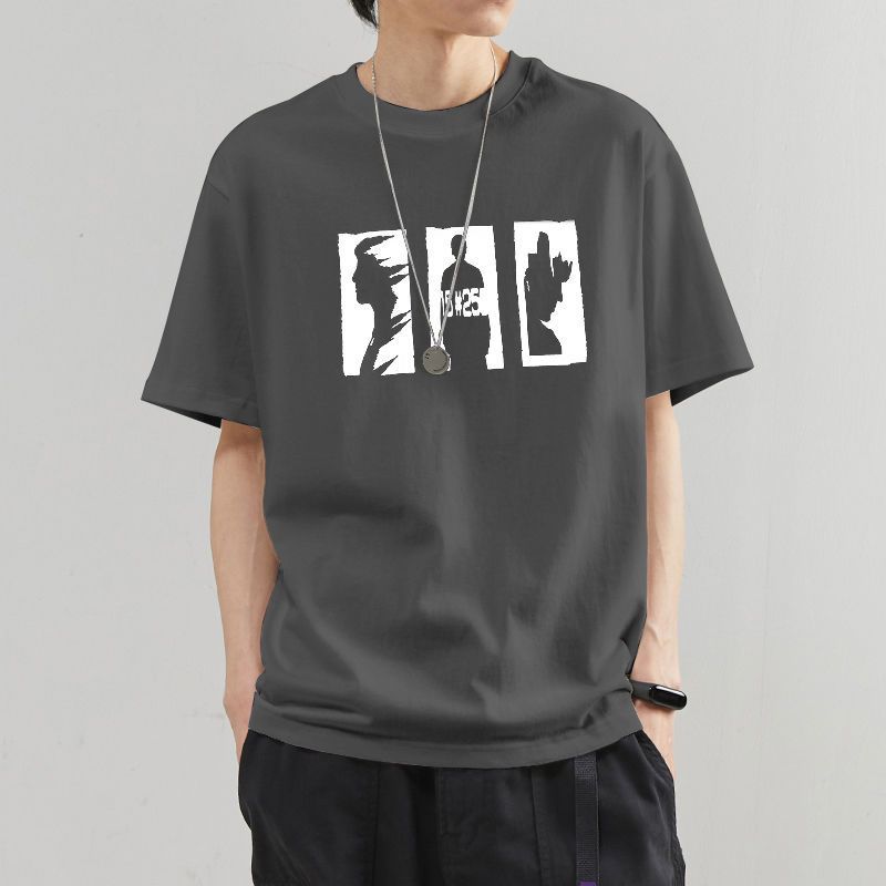 CBE420-96B 純棉200克國潮T恤夏季寬鬆圓領百搭(6色)