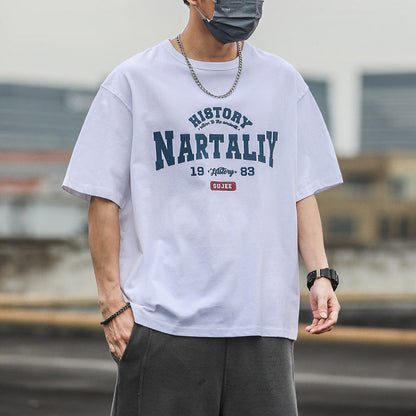 CBE239-96B 國潮T恤純棉200克美式夏季圓領短袖T恤(6色)