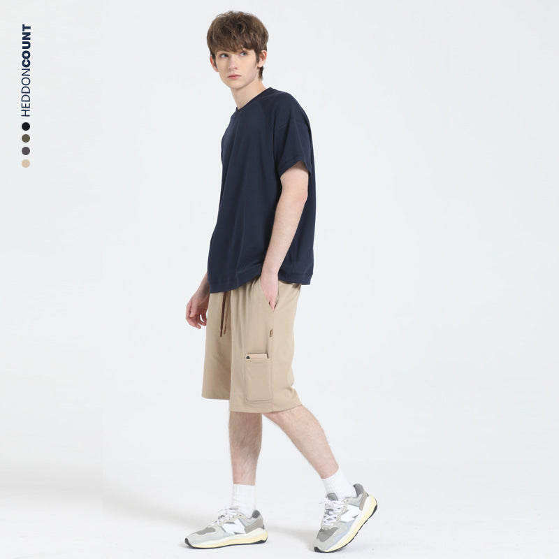 CBS93253-72B 雙面棉工裝短褲夏季寬鬆五分褲(4色)