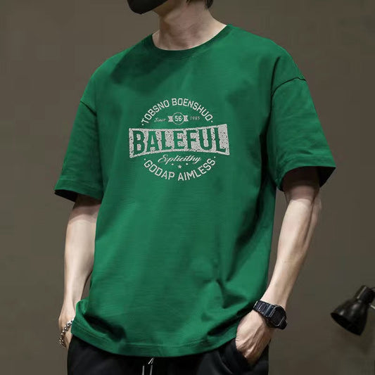 CBE0658-96B 短袖T恤夏季潮牌印花美式短袖純棉200克T恤寬鬆(6色)